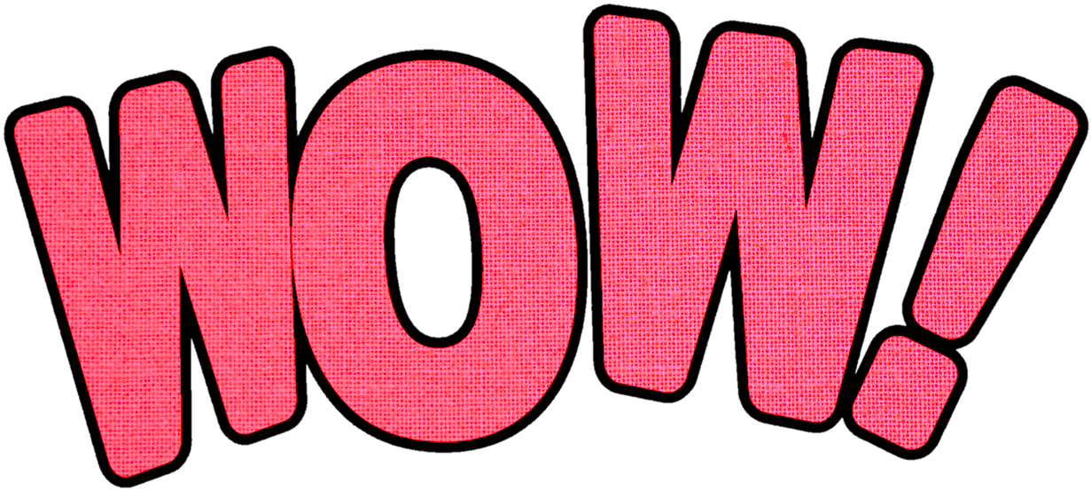 Wow Text Expression PNG
