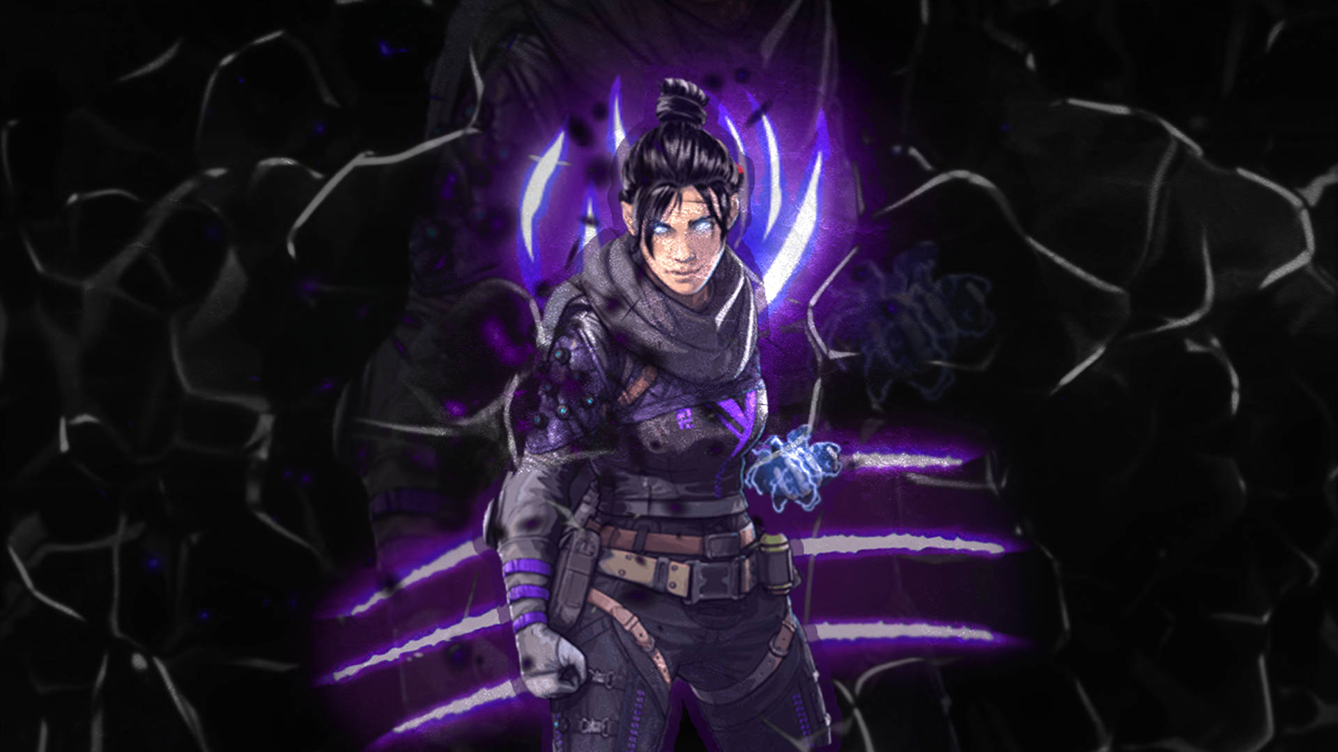 Get ready for the fierce battles with Wraith, a Legend from Apex Legends Wallpaper