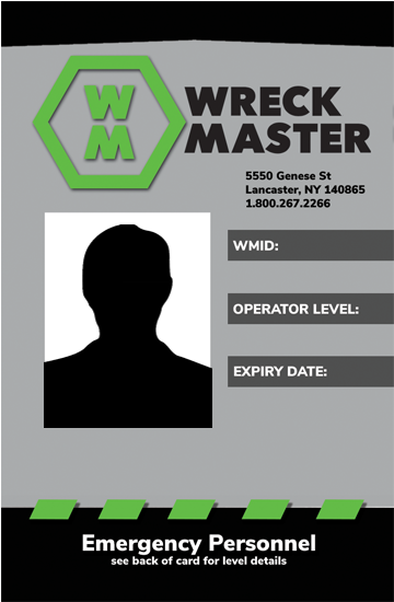 Wreck Master I D Card Template PNG