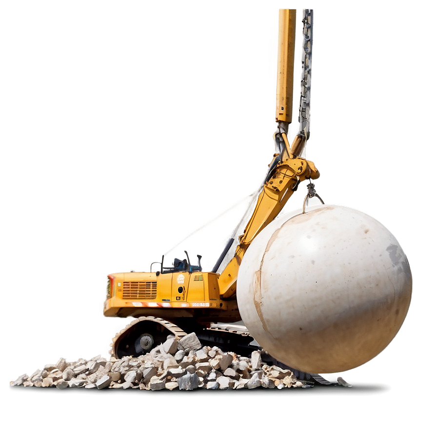 Wrecking Ball In Demolition Work Png 06112024 PNG