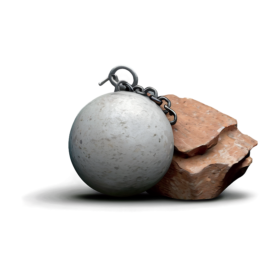 Wrecking Ball With Debris Png 06112024 PNG