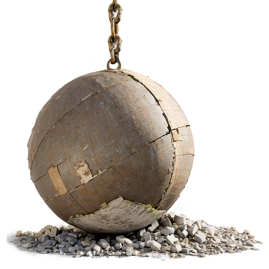 Wrecking Ball With Debris Png Qyx50 PNG