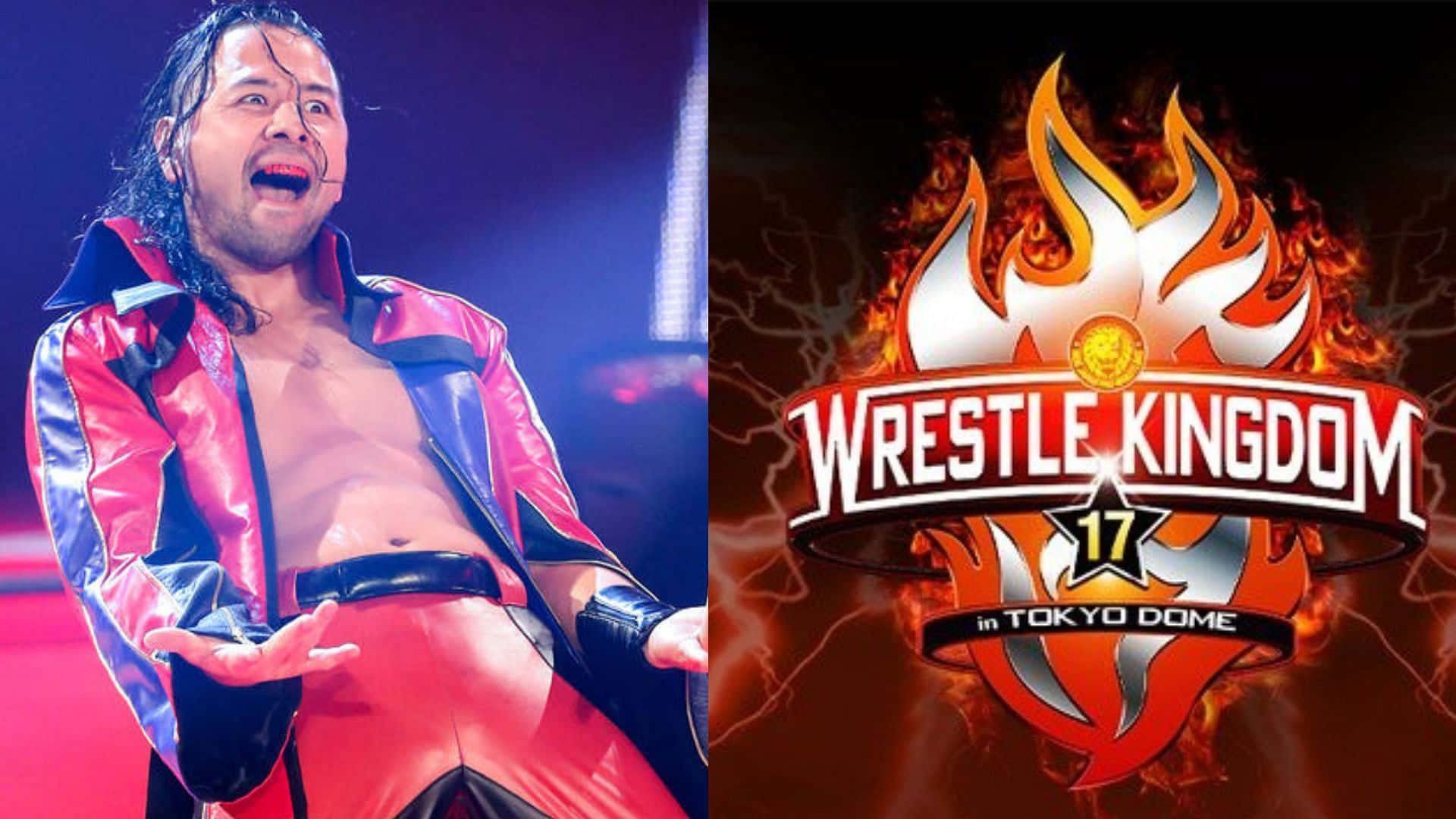 Shinsuke Nakamura wrestling at Wrestle Kingdom 17 in Tokyo Dome Wallpaper