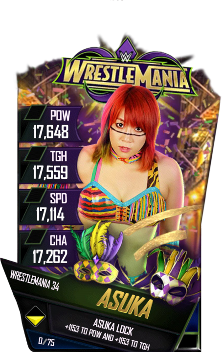 Wrestle Mania Asuka W W E Card PNG