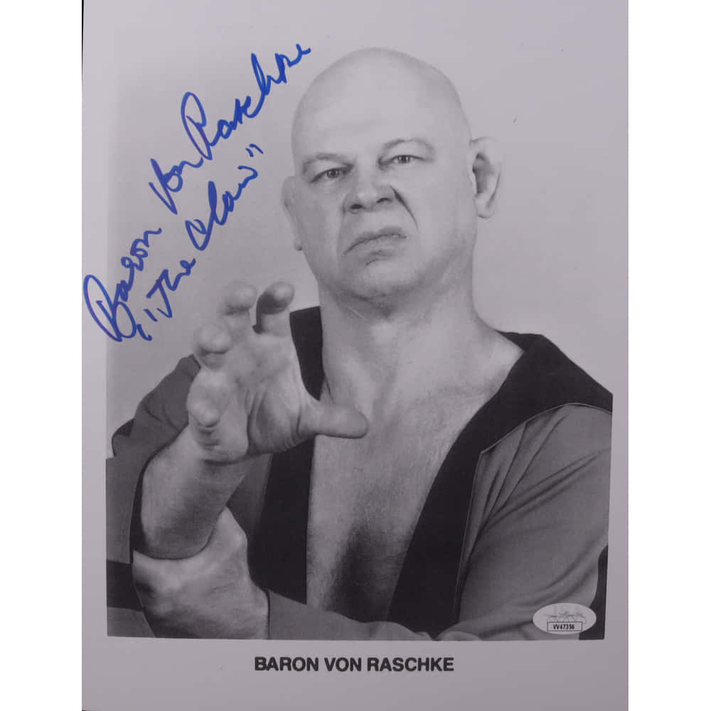 Wrestler Baron Von Raschke gamle underskrevne portræt | 8 X 10 tapet Wallpaper