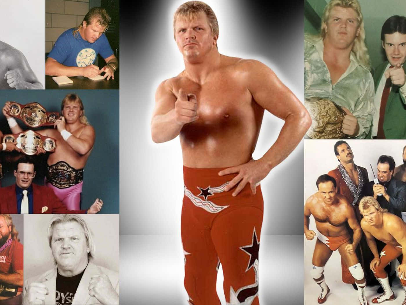 Wrestler Bobby Eaton Collage Wallpaper