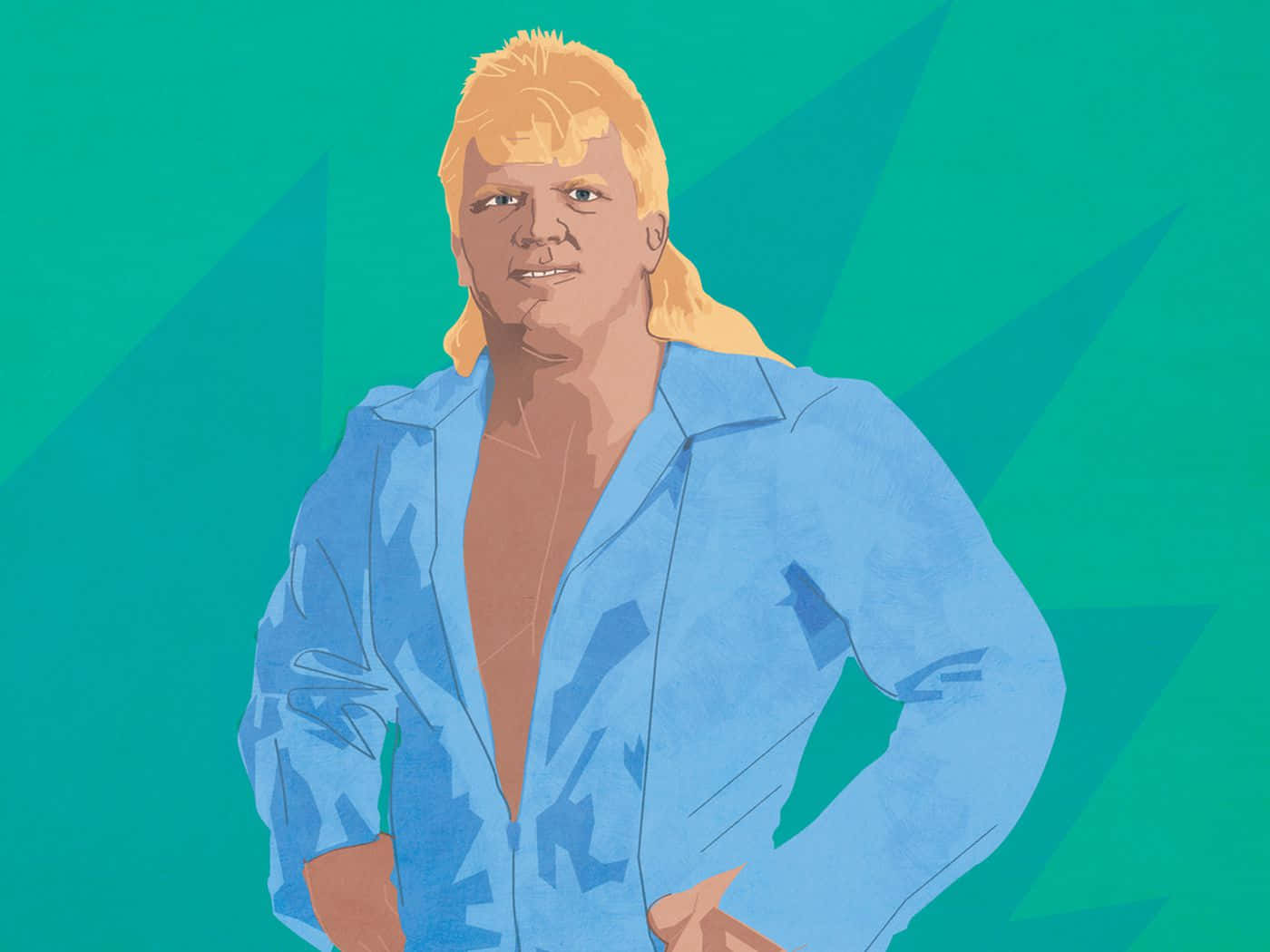 Wrestler Bobby Eaton Vector Art Wallpaper