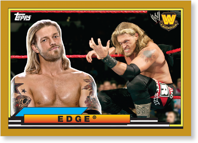 Wrestler Edge Topps Card PNG