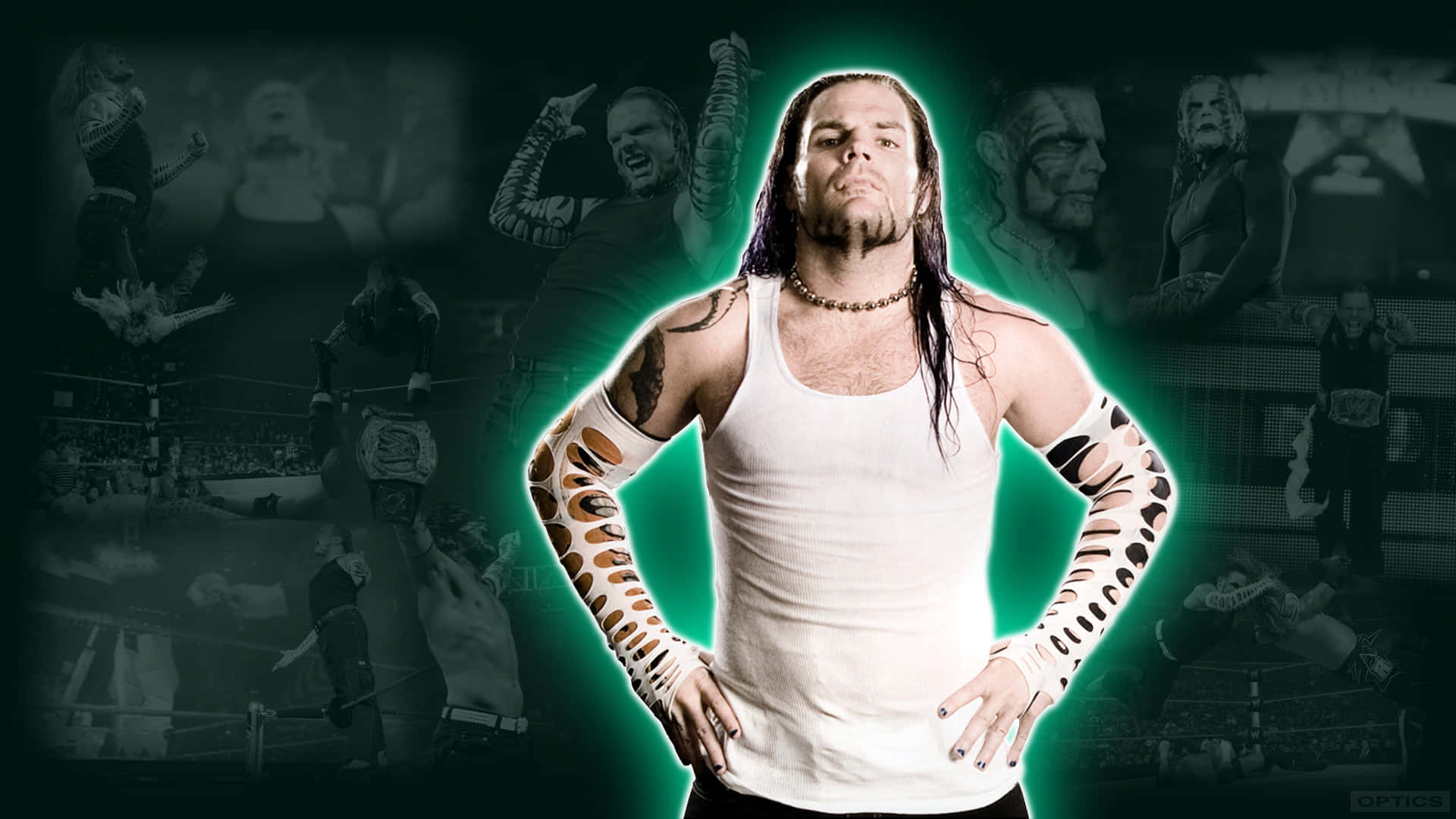 Wrestler Jeff Hardy Cool Poster Wallpaper