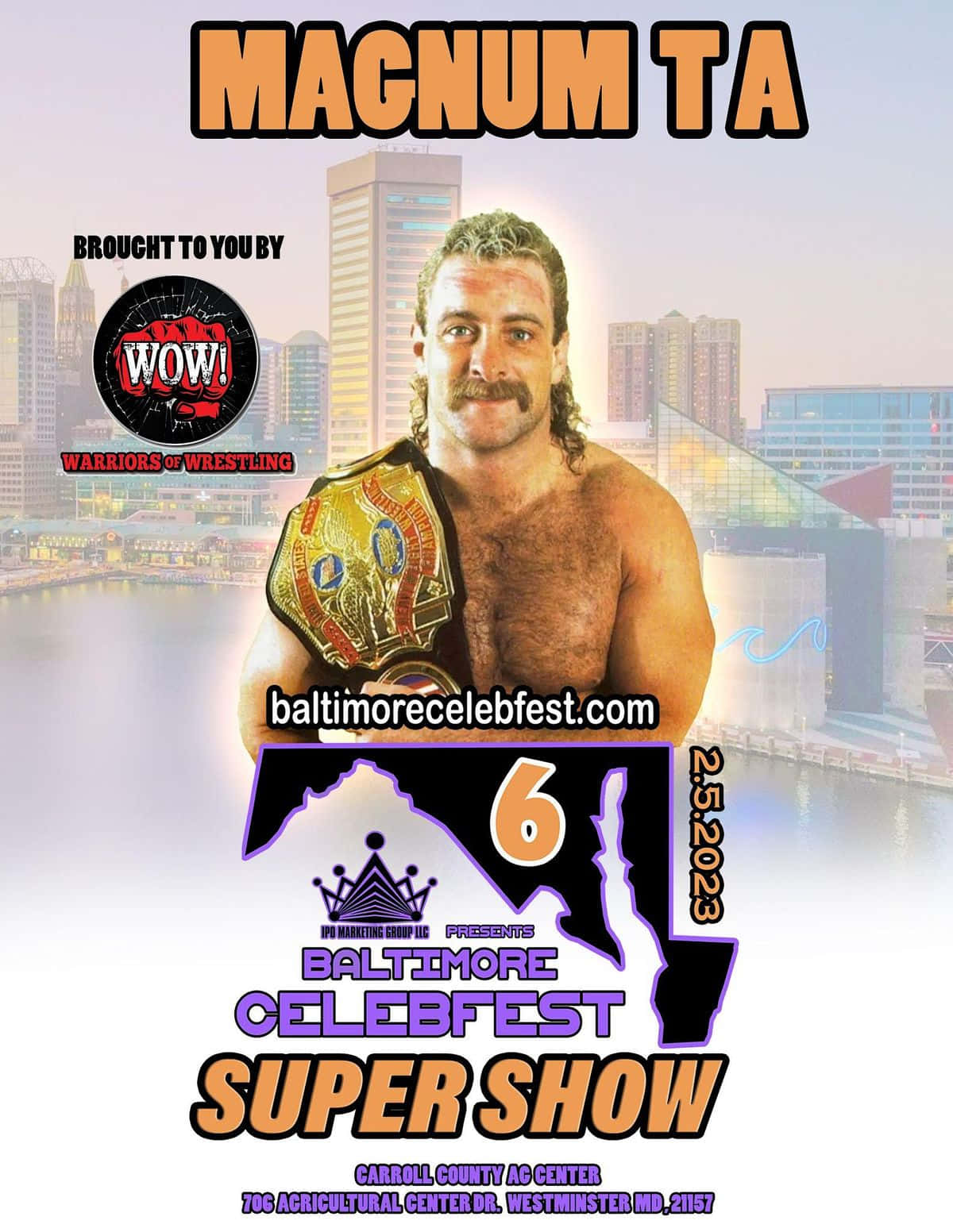 Wrestler Magnum TA ved Baltimore Celebfest Super Show Plakat Wallpaper