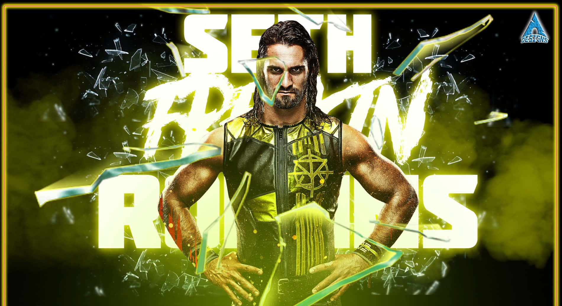 Profound Gaze of Seth Rollins - The Architect of WWE Wallpaper