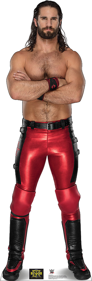 Wrestler Seth Rollins Red Attire PNG