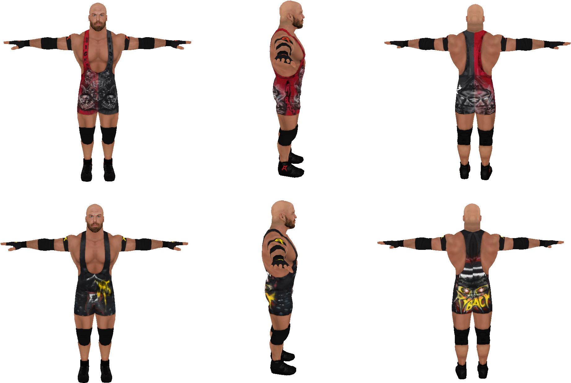 Wrestler_ Model_ Poses PNG