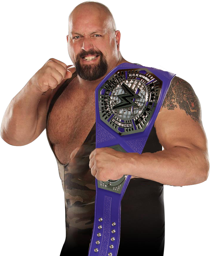 Wrestler_with_ Blue_ W W E_ Championship_ Belt PNG