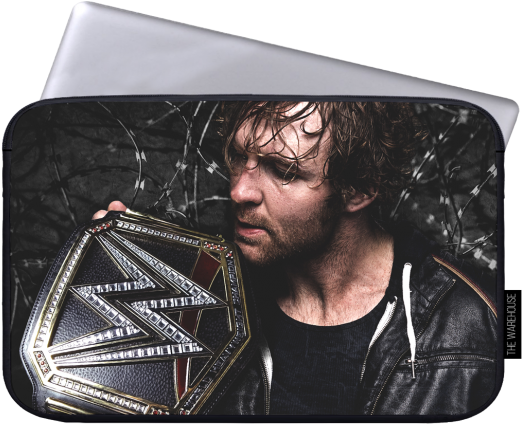 Wrestler_with_ Championship_ Belt_ Laptop_ Skin PNG