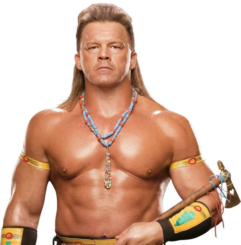 Wrestler_with_ Native_ American_ Inspired_ Attire PNG