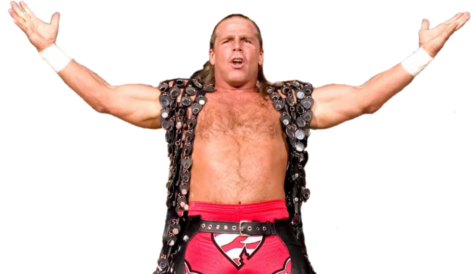 Wrestlerin Redwith Open Arms PNG