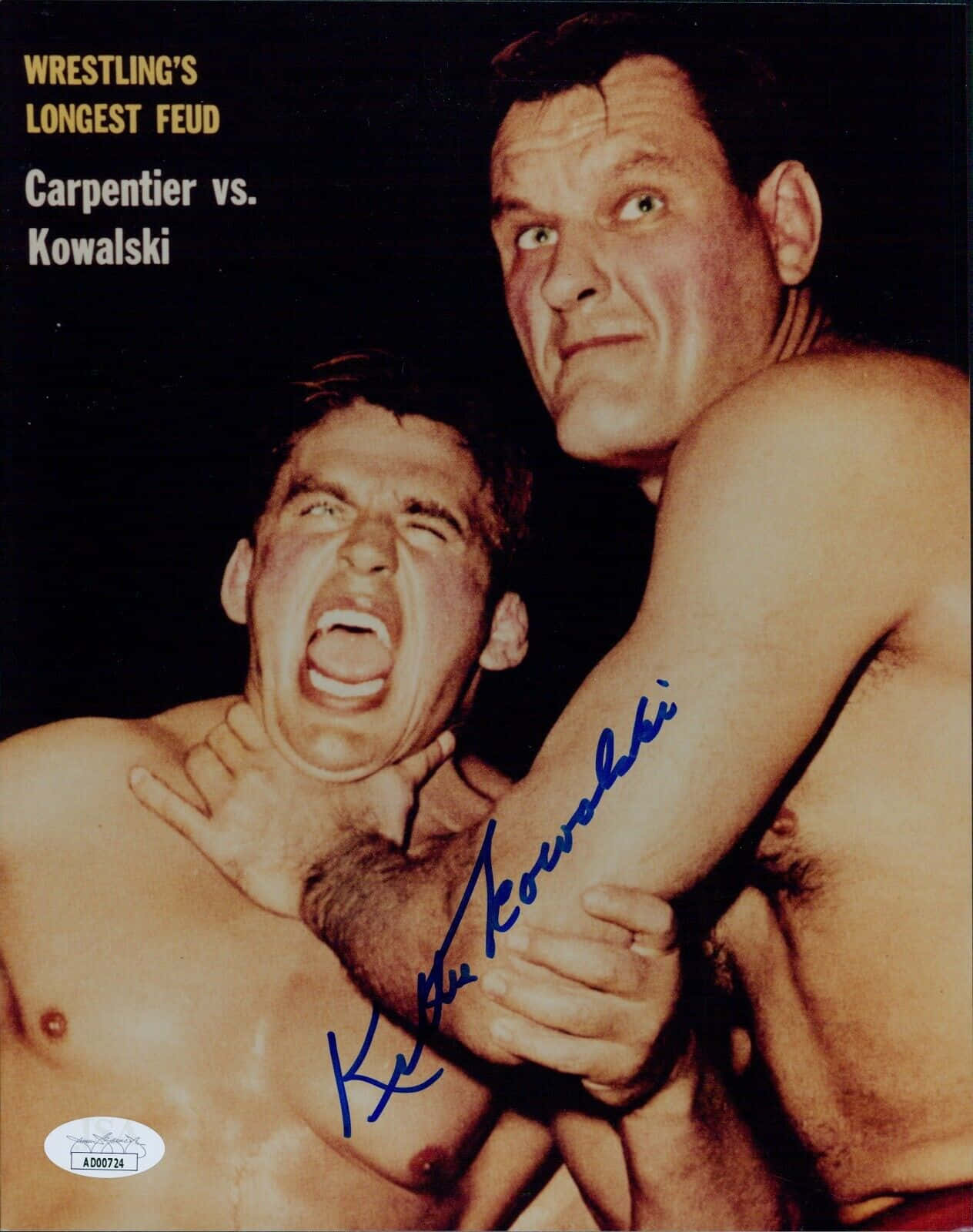 Wrestlere Killer Kowalski og Édouard Carpentier ses på tapetet. Wallpaper