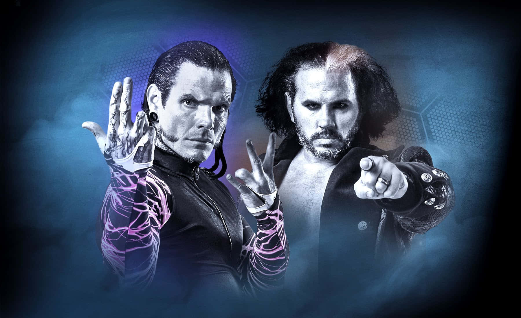 Wrestlers Matt Hardy With Brother Jeff Hardy Digital Art Background
