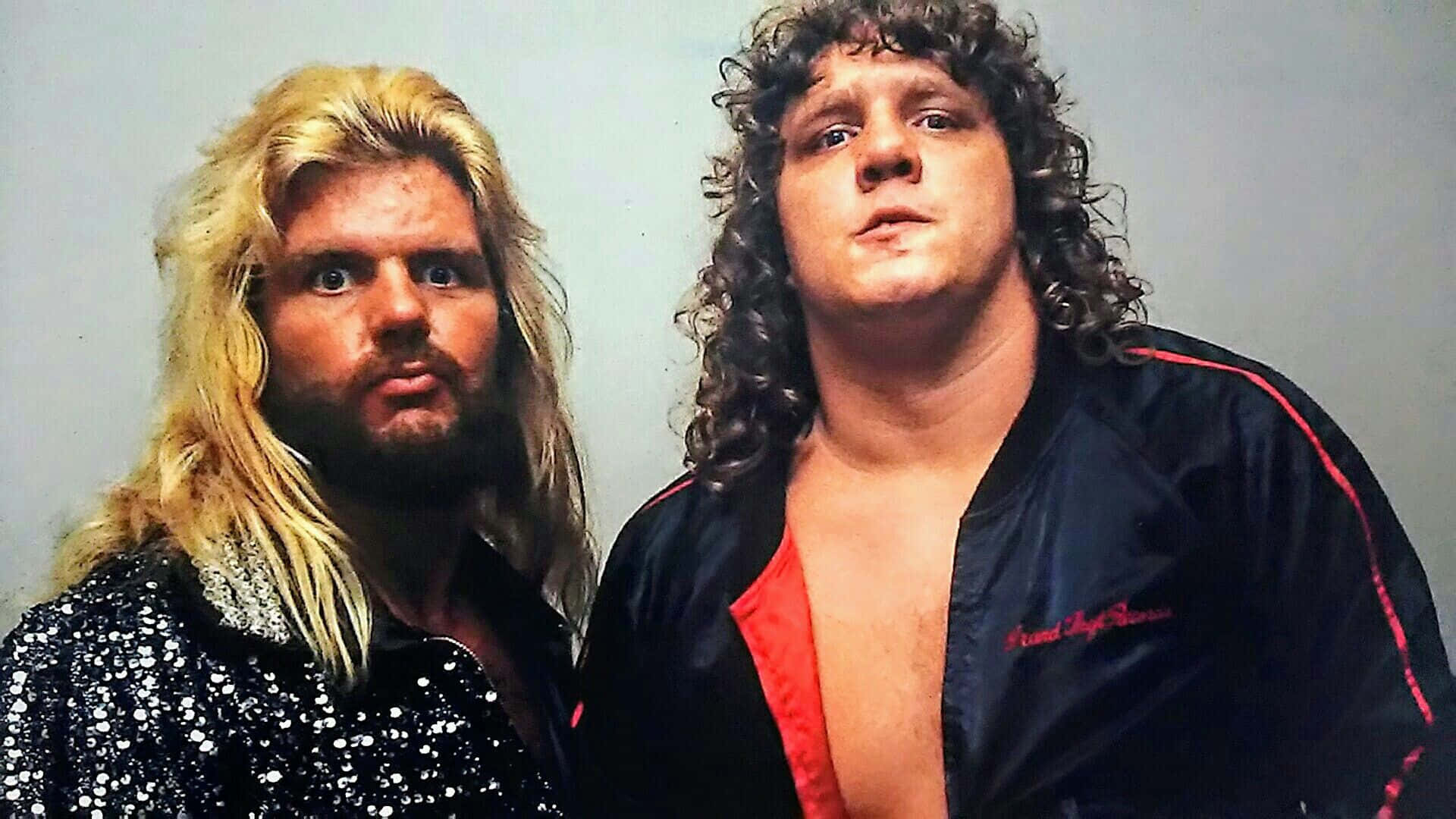 Wrestling Legends Terry Gordy and Michael Hayes in Action Wallpaper