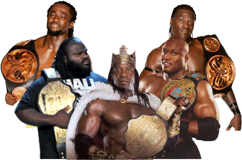 Wrestling Champions Collage PNG