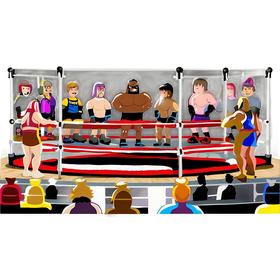 Wrestling Ring With Crowd Png 06202024 PNG