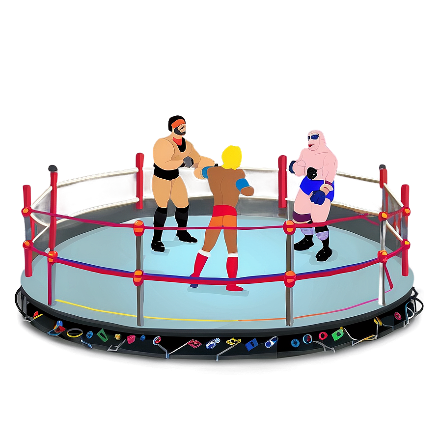 Wrestling Ring With Crowd Png 06202024 PNG