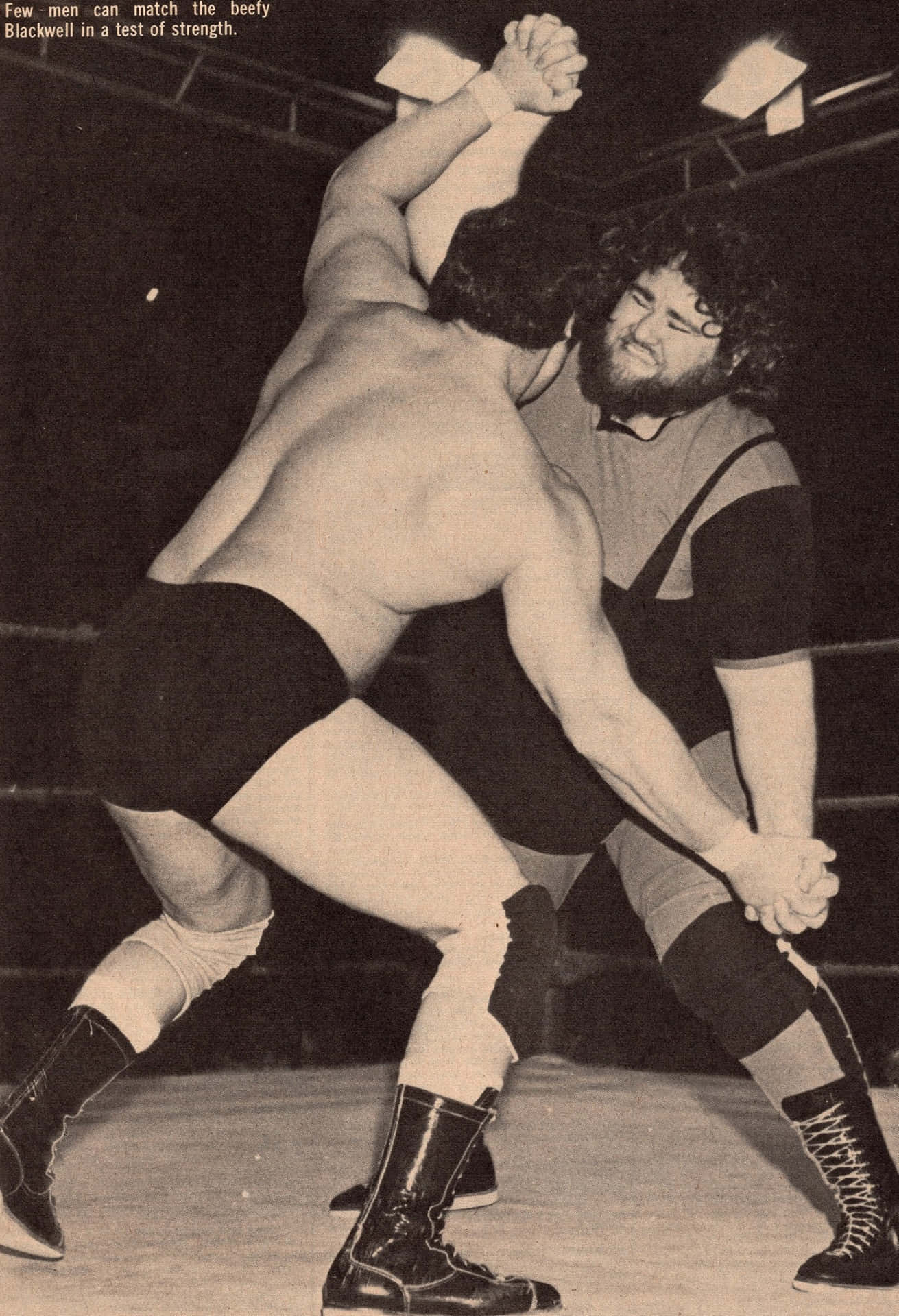 Wrestling Strength Test Vintage Wallpaper