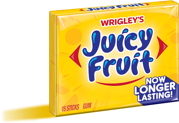 Wrigleys Juicy Fruit Gum Pack PNG