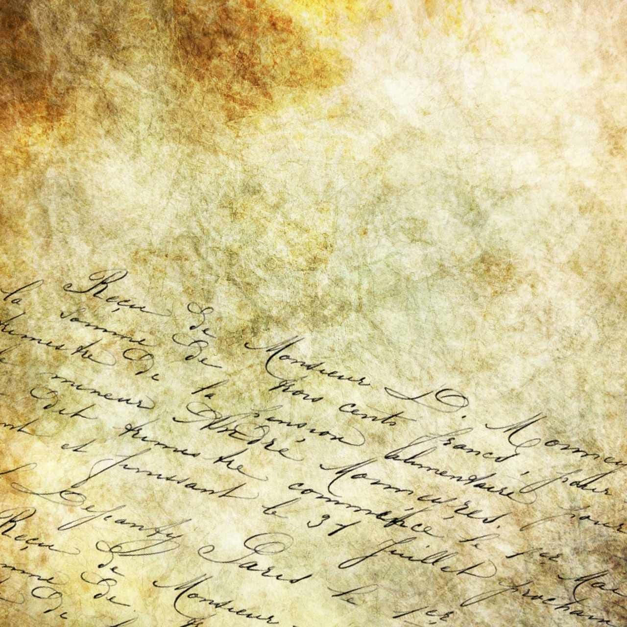 An Old Handwritten Letter On A Grungy Background