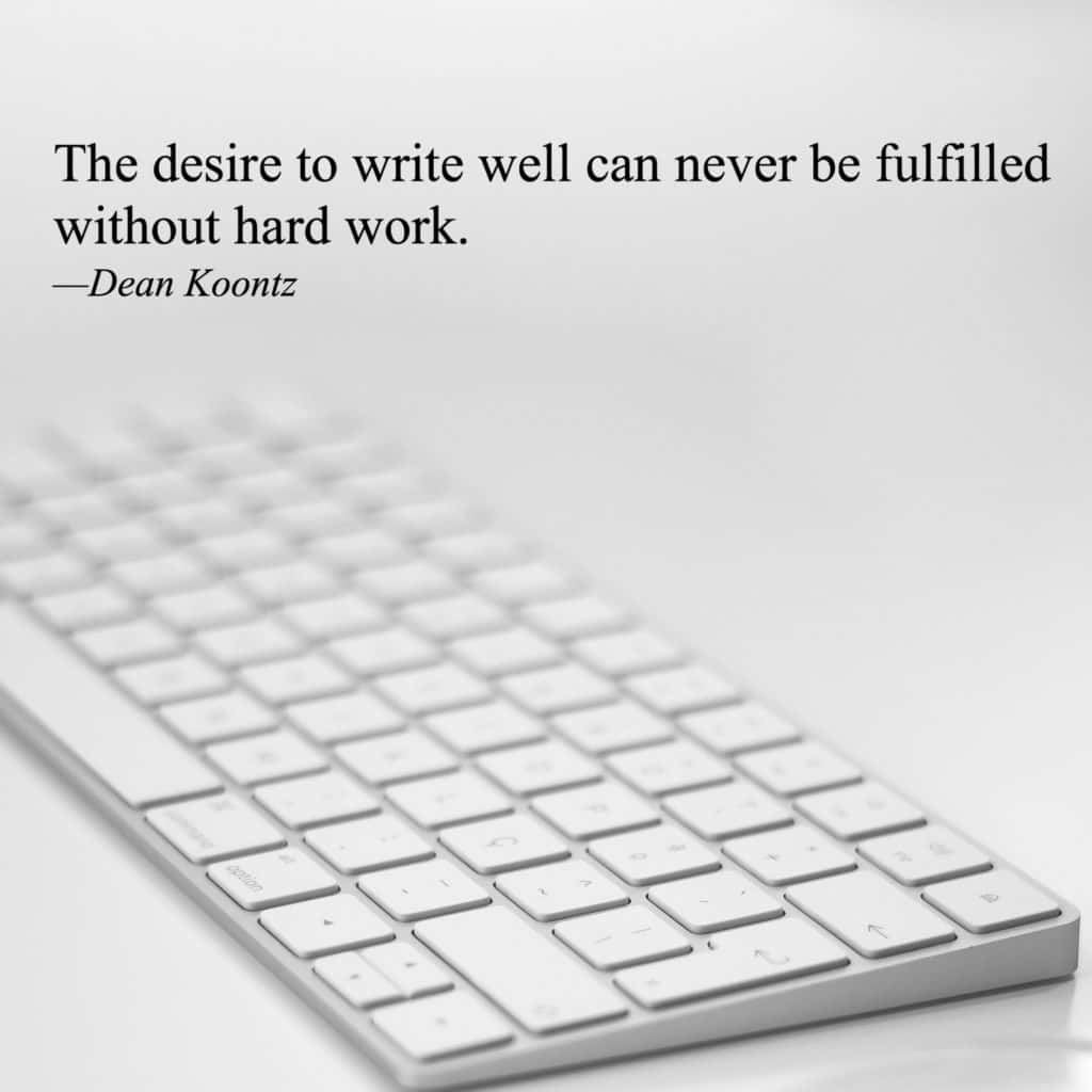 Writing Inspiration Quote Keyboard Wallpaper