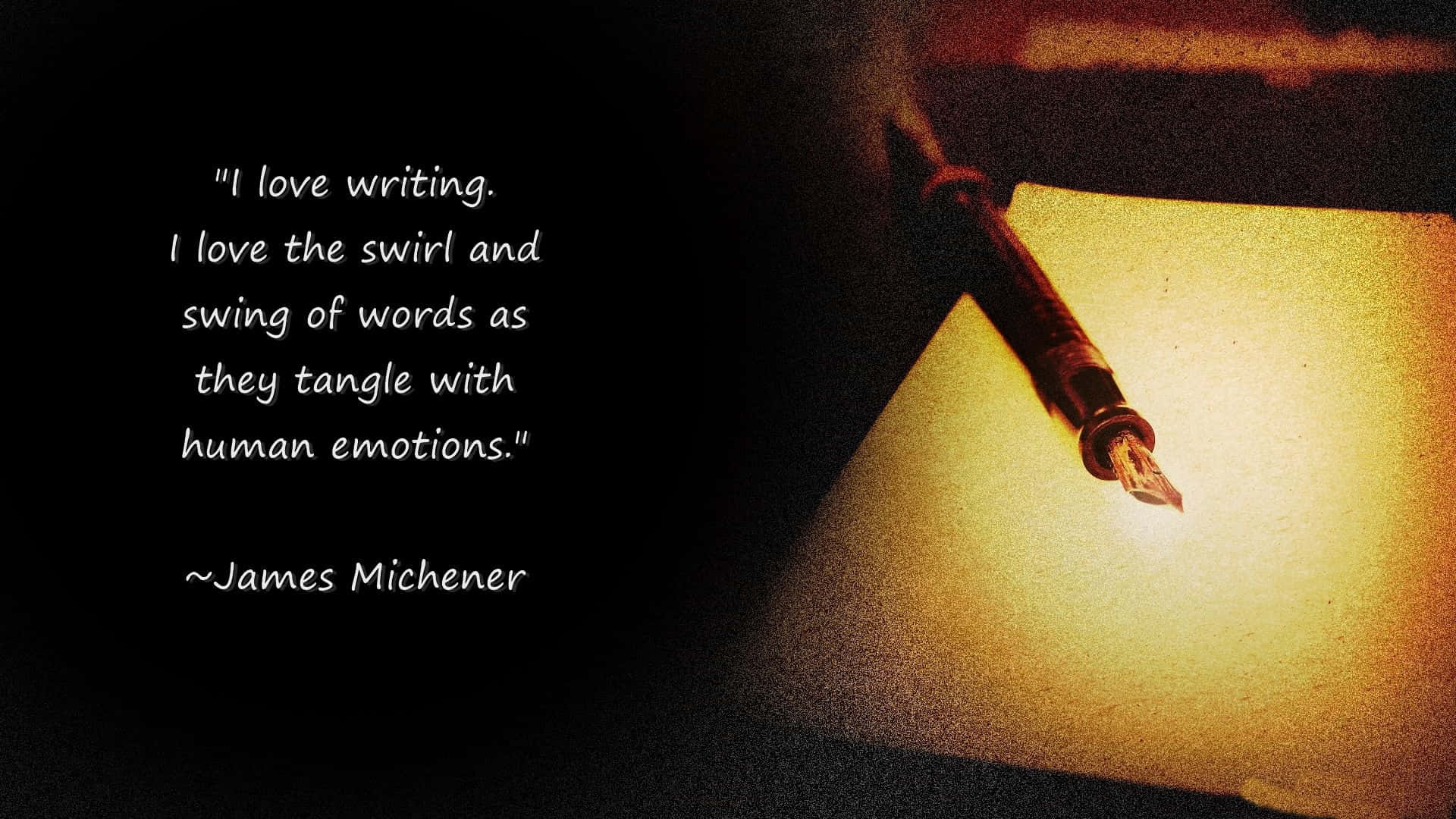 Quote James Michener Writing Picture