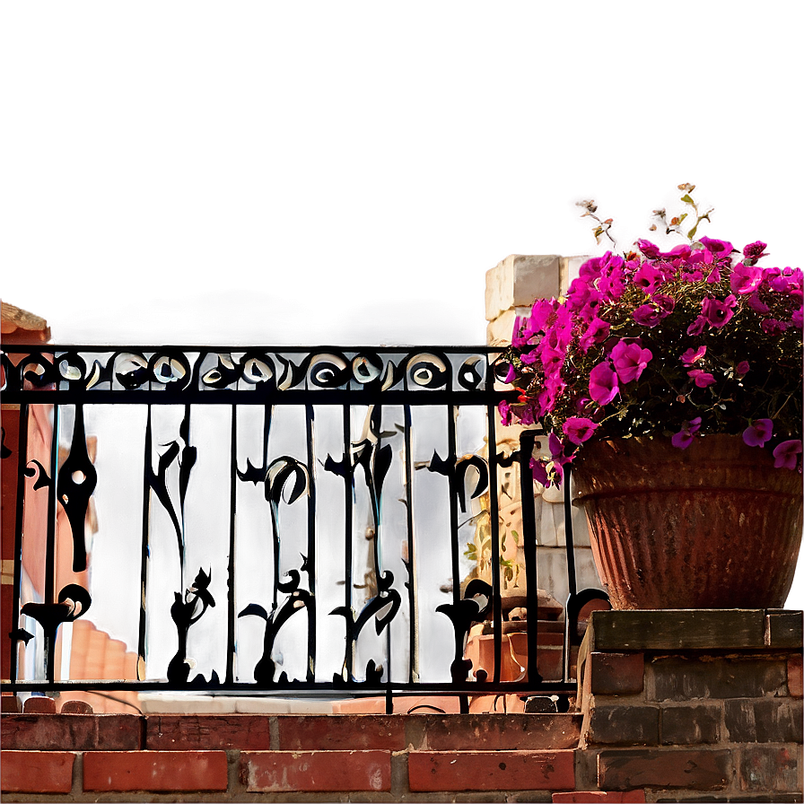 Download Wrought Iron Balcony Railing Png 05242024 | Wallpapers.com