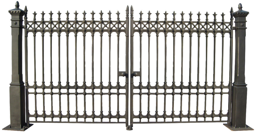 Wrought Iron Double Gate PNG