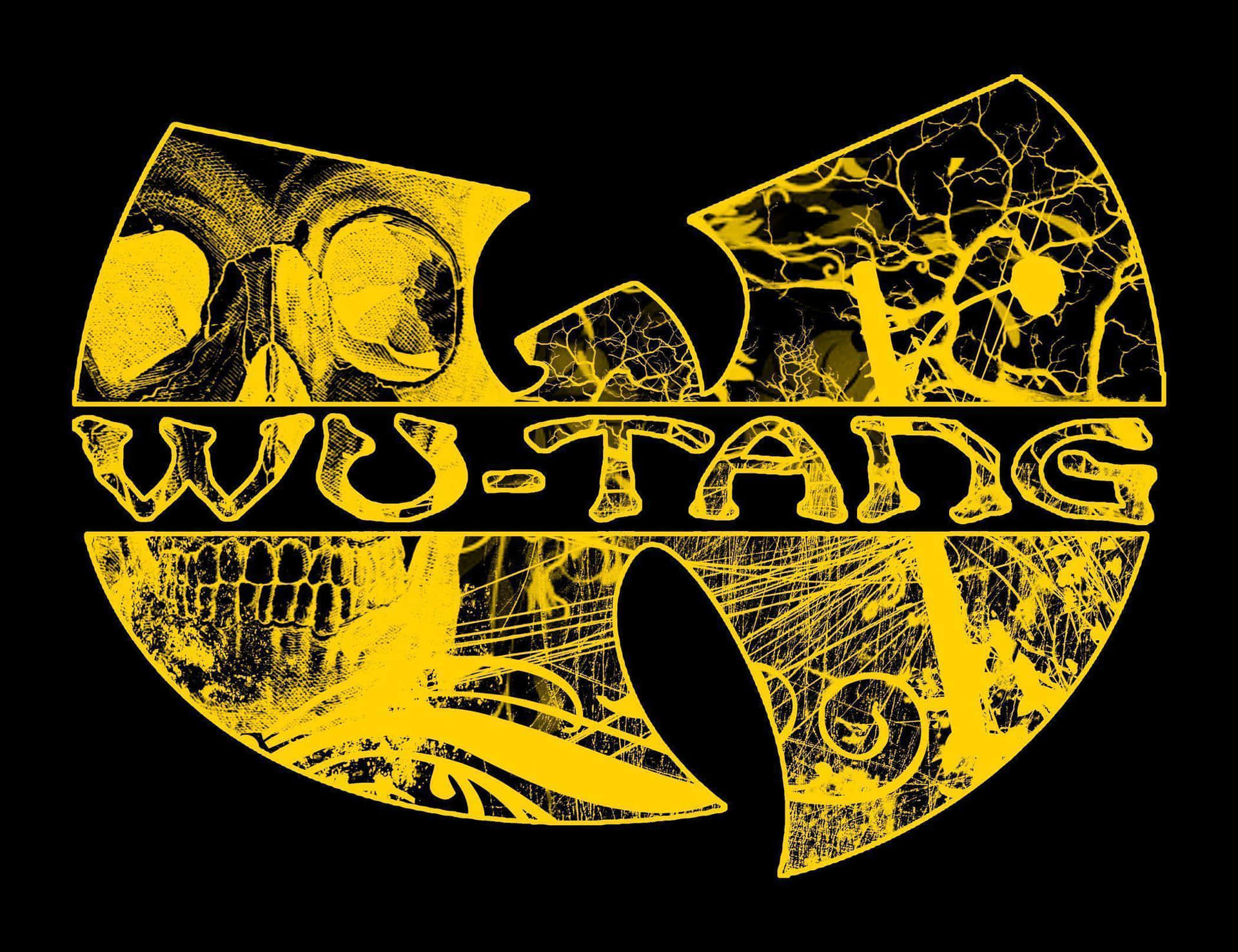 Wutang-logo Auf Schwarzem Hintergrund Wallpaper