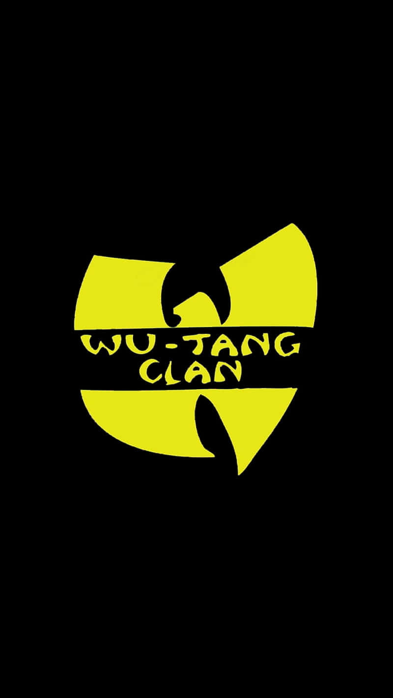 Wu Tang Clan logo på en sort baggrund Wallpaper