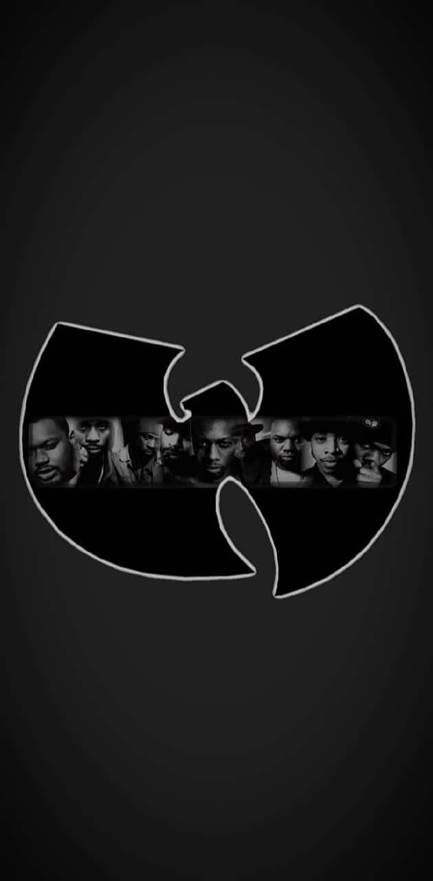 A Black And White Image Of A Wu Tang Clan Logo Wallpaper