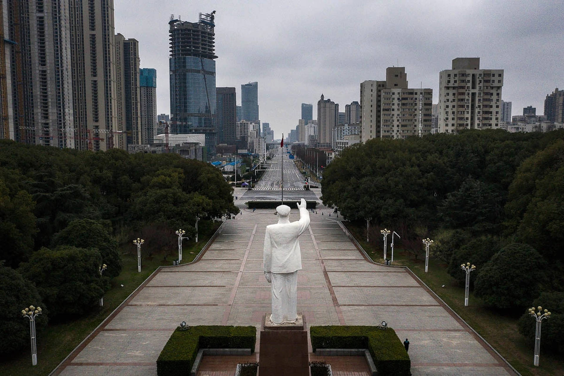 Wuhan City Statue vil se fantastisk ud på dit skrivebord. Wallpaper