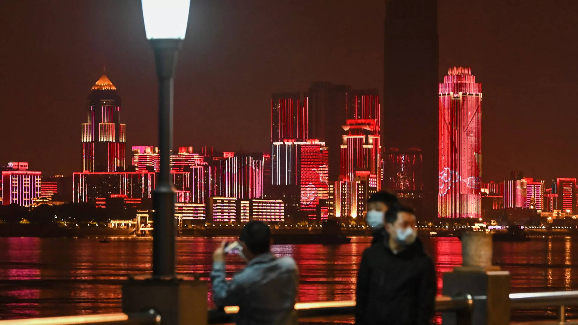 Wuhan Red Skyscrapers Wallpaper