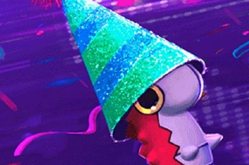 Wurmple Wearing A Sparkling Party Hat Wallpaper