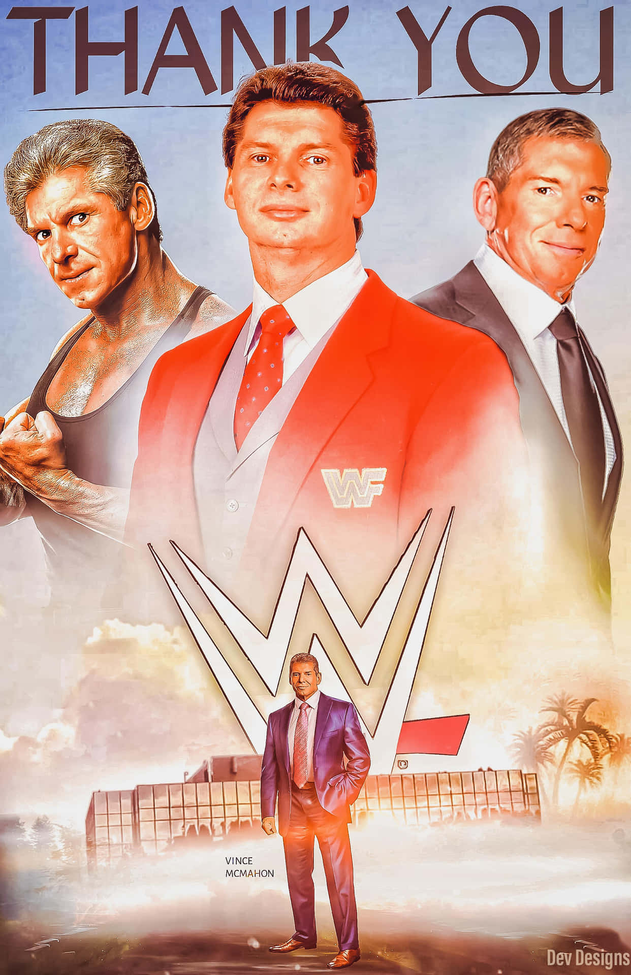 WWE direktør Vince McMahon Tribute Foto Wallpaper