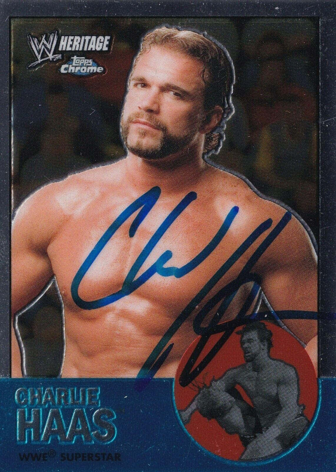 WWE Charlie Haas Signed Topps Trading Card Wallpaper