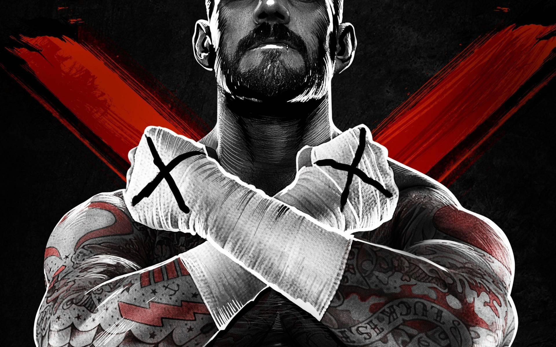 WWE CM Punk Boxing Vector Wallpaper