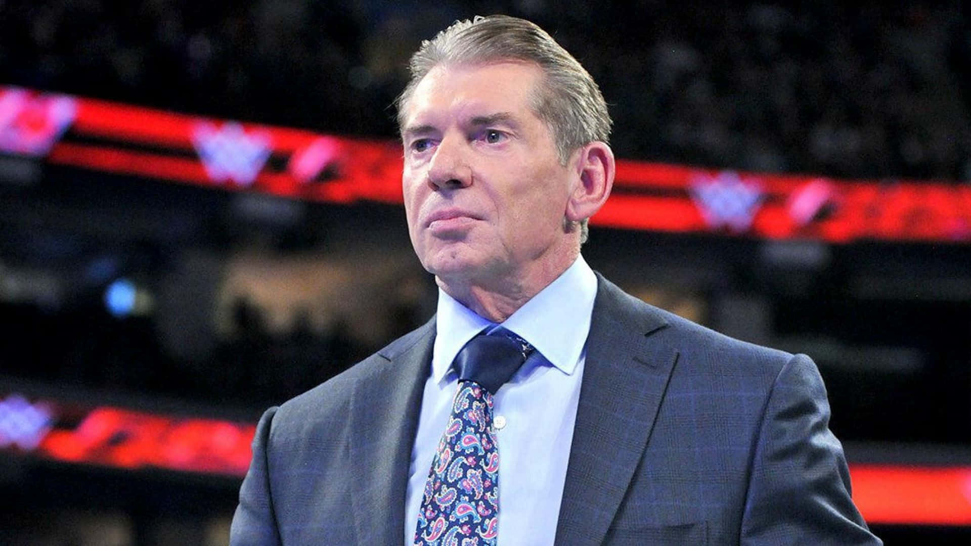 WWE Commentator Vince McMahon Inside The Ring Wallpaper
