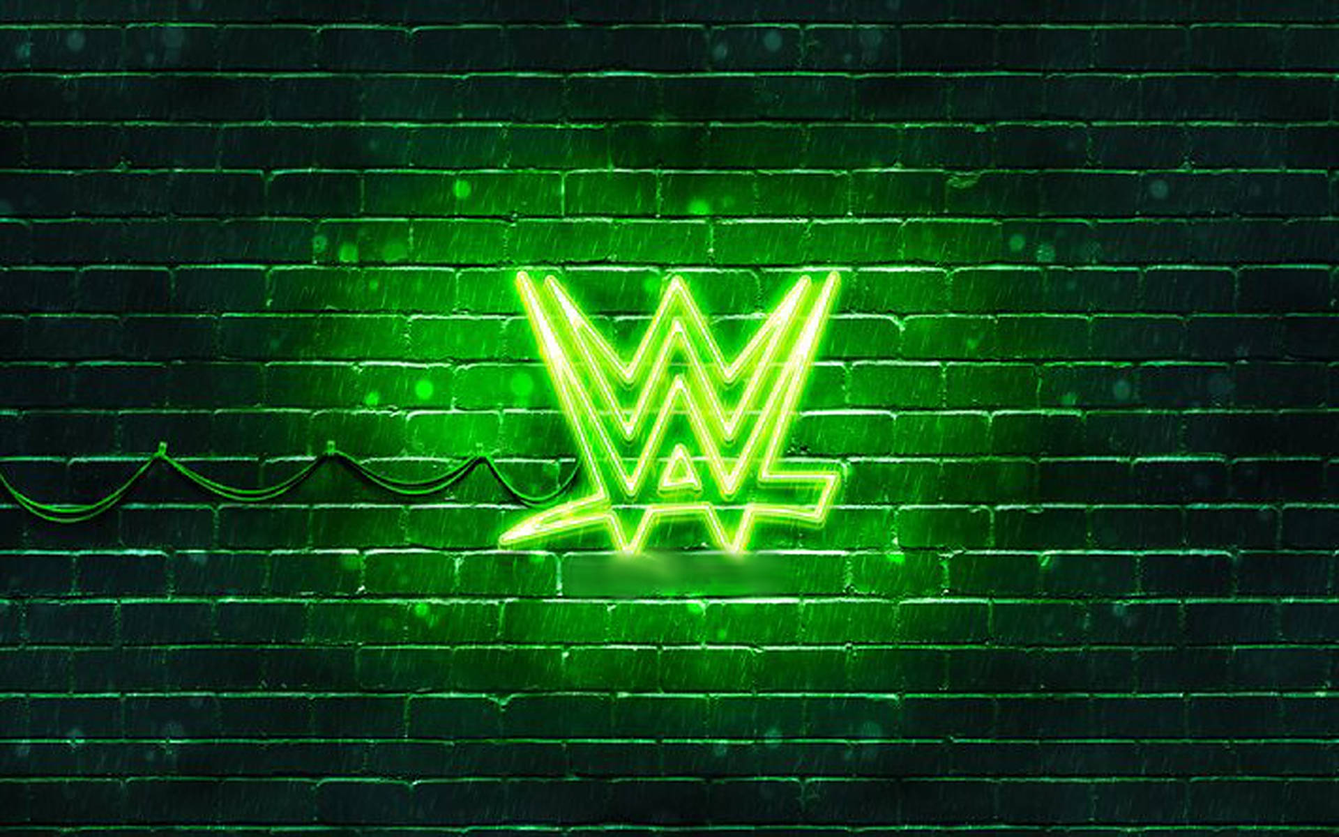 WWE Green Neon Logo Wallpaper