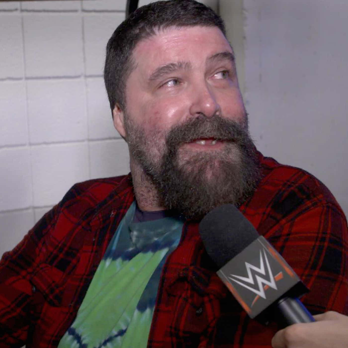 Wwe Hall Of Famer Mick Foley Wwe Raw Exclusive Interview Wallpaper