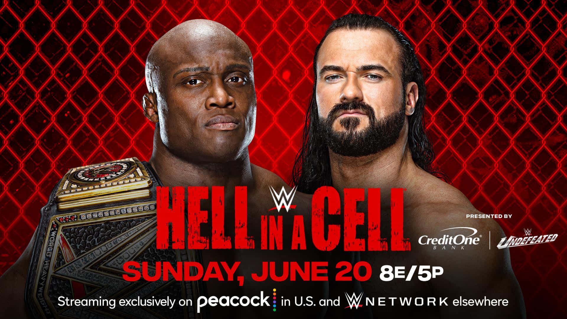 Wwe Hell In A Cell Poster Featuring Bobby Lashley Wallpaper