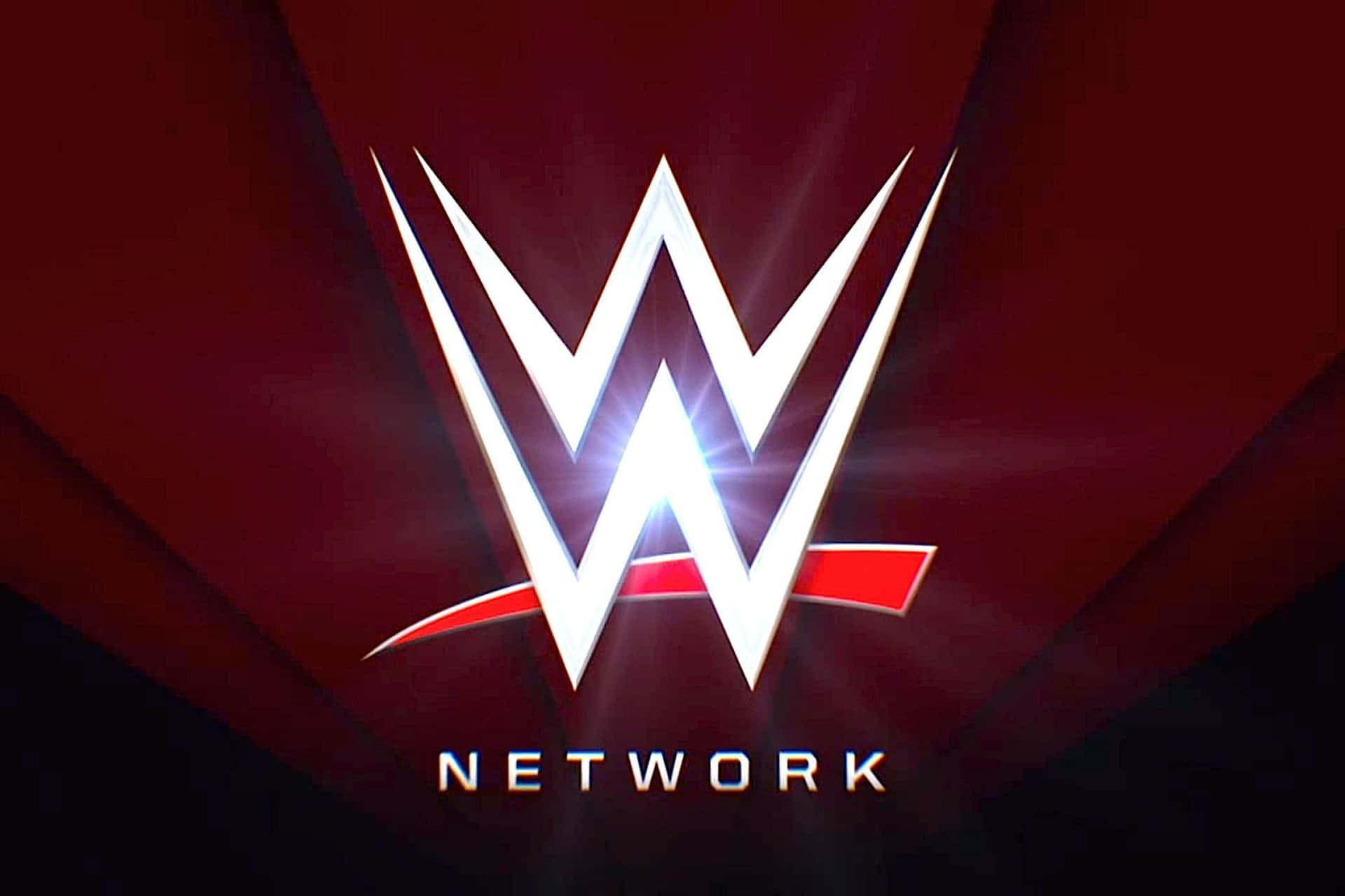 The electrifying WWE Logo featuring red and white colors Wallpaper