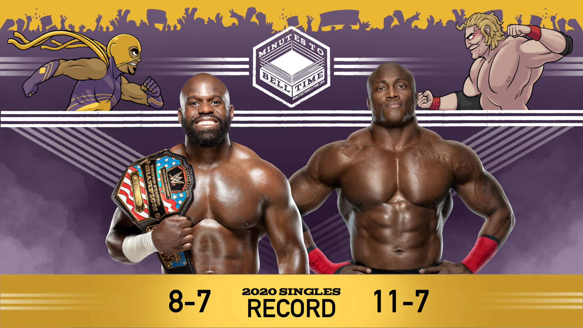 WWE Poster Featuring Bobby Lashley And Apollo Crews Wallpaper