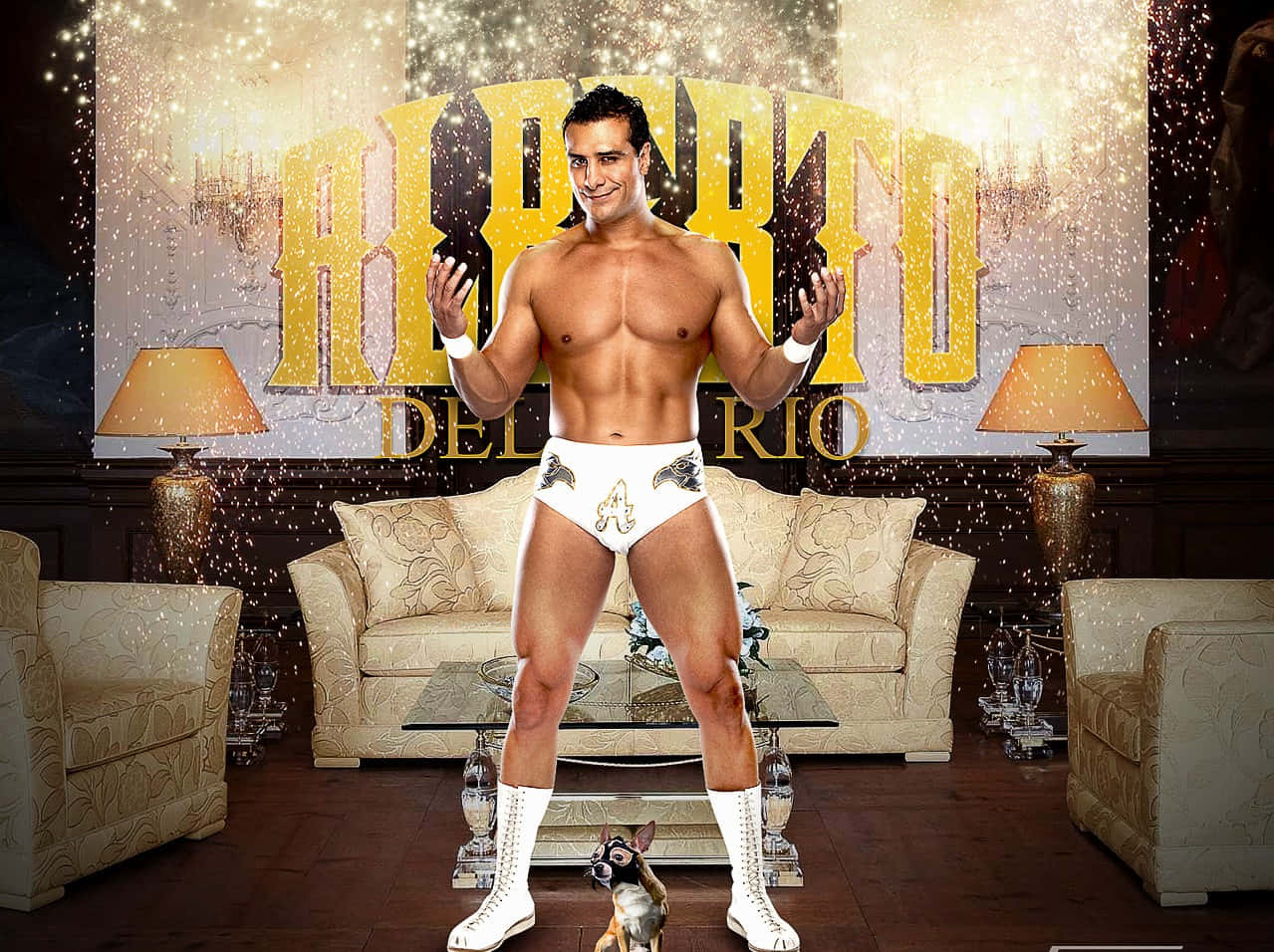 Ilprofessionista Del Wrestling Alberto Del Rio In Azione Sfondo